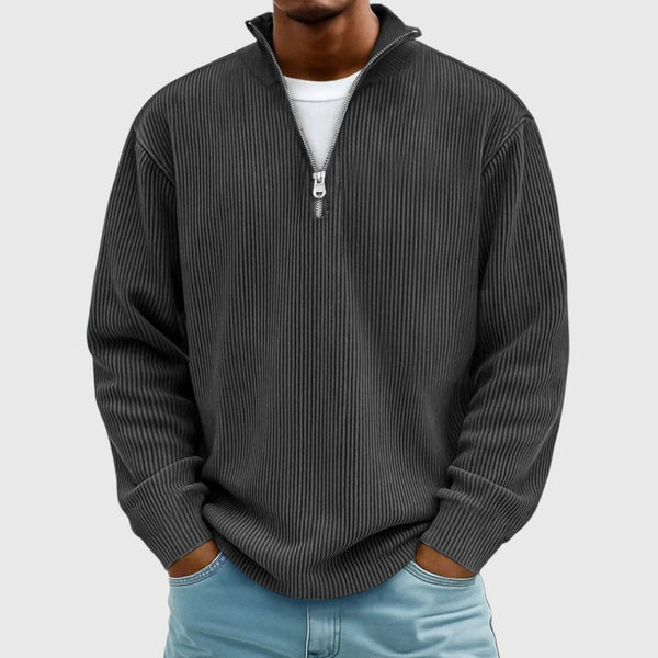 Lukáš | Pulover s polo zipom