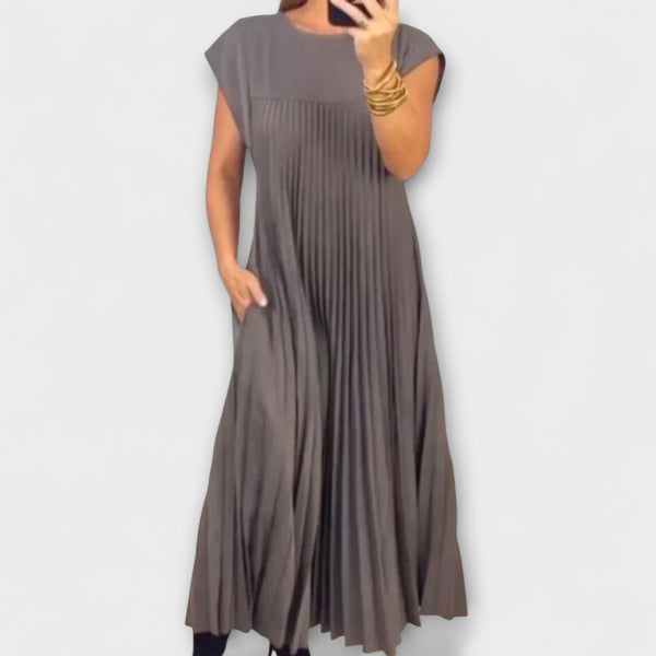 Adriana – Midi haljina s plisiranom suknjom