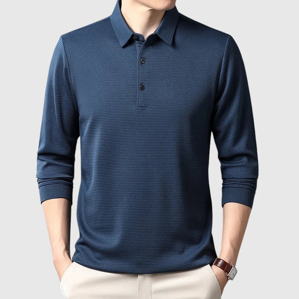 Libuše - Elegantna muška polo košulja s dugim rukavima