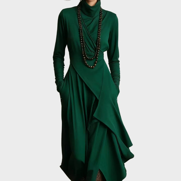 Veronika | Asimetrična Elegantna Haljina s Draperijom