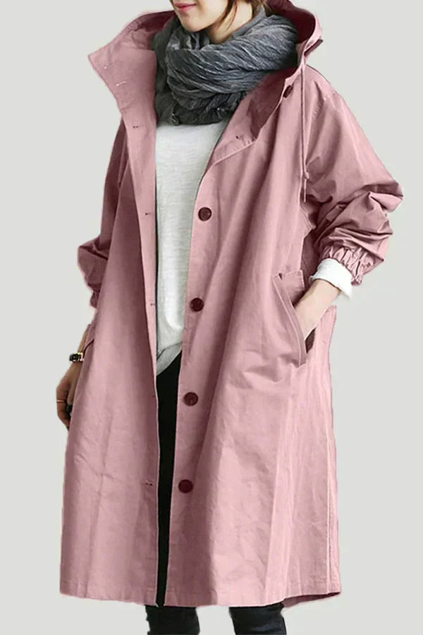 Alena – Oversized trenčkot s kapuljačom