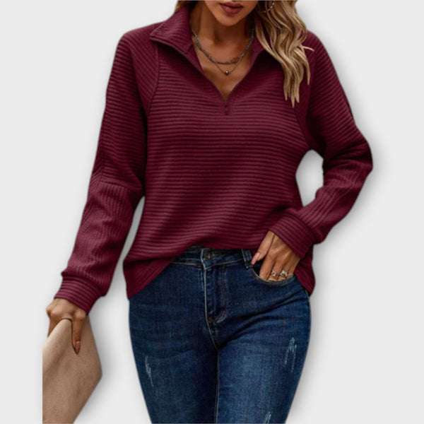 Vilja – Pulover s polo zipom