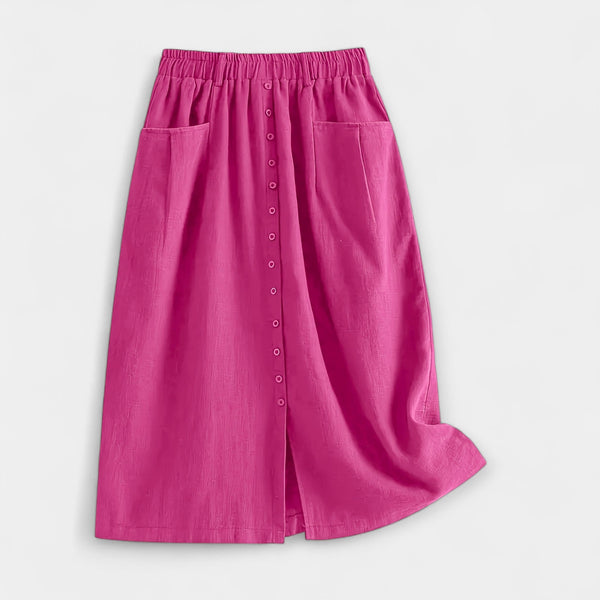 Midi suknja s vintage stilom