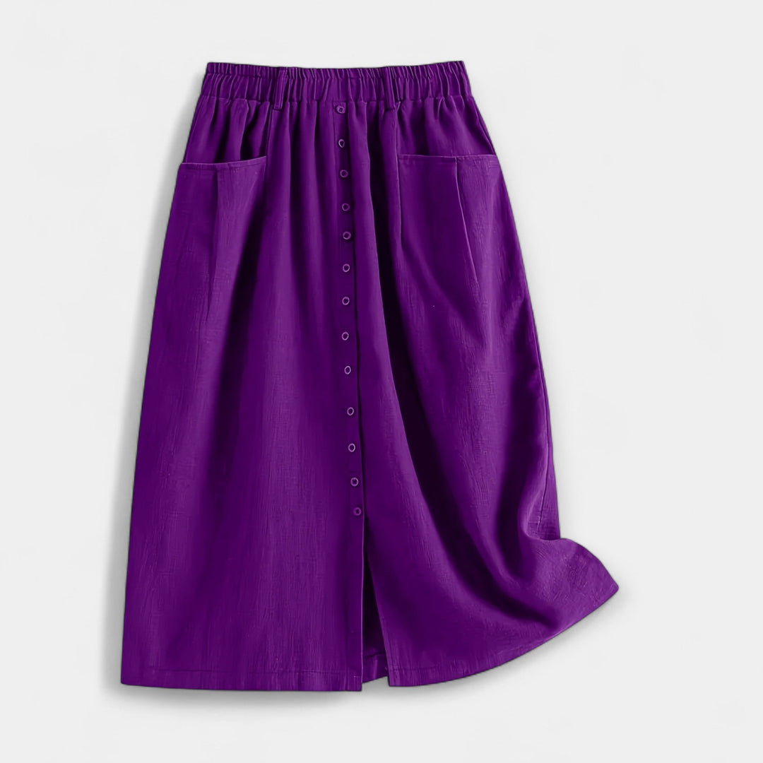 Midi suknja s vintage stilom