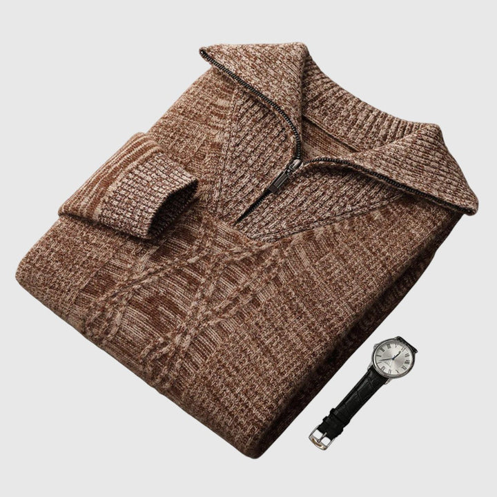 Perla - Pulover s patentnim zatvaračem Taranto Merino Vuna