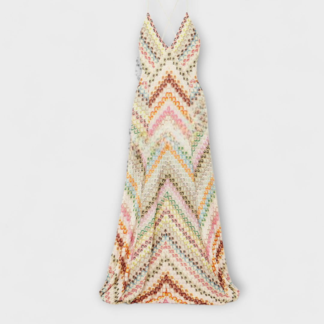 Justýna – Maxi haljina s chevron uzorkom