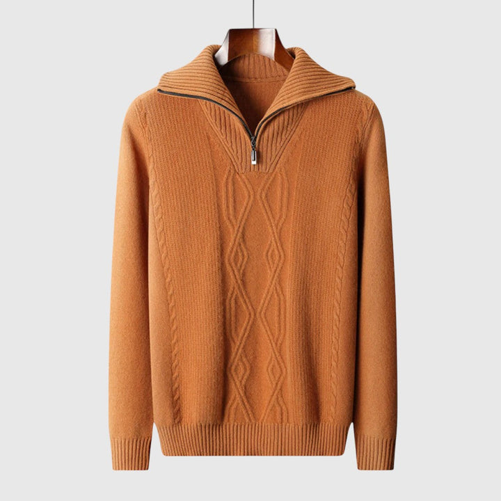 Perla - Pulover s patentnim zatvaračem Taranto Merino Vuna