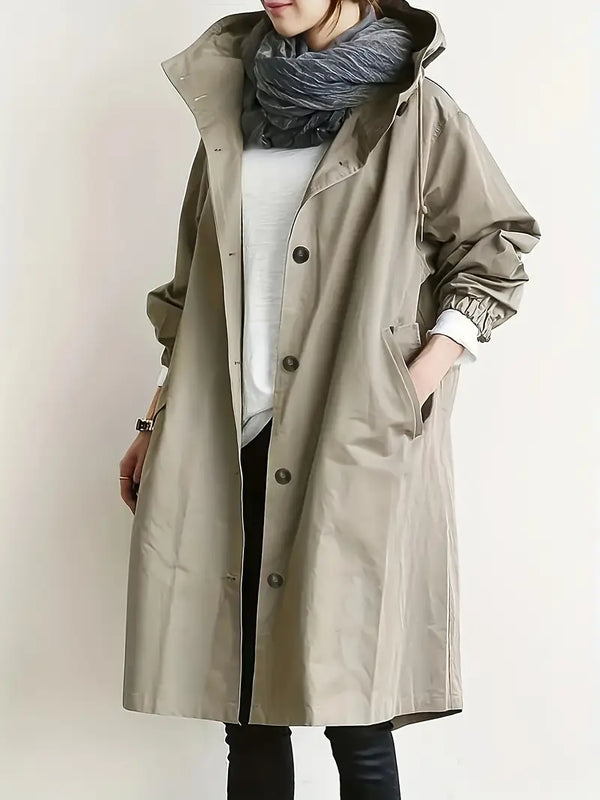 Alena – Oversized trenčkot s kapuljačom
