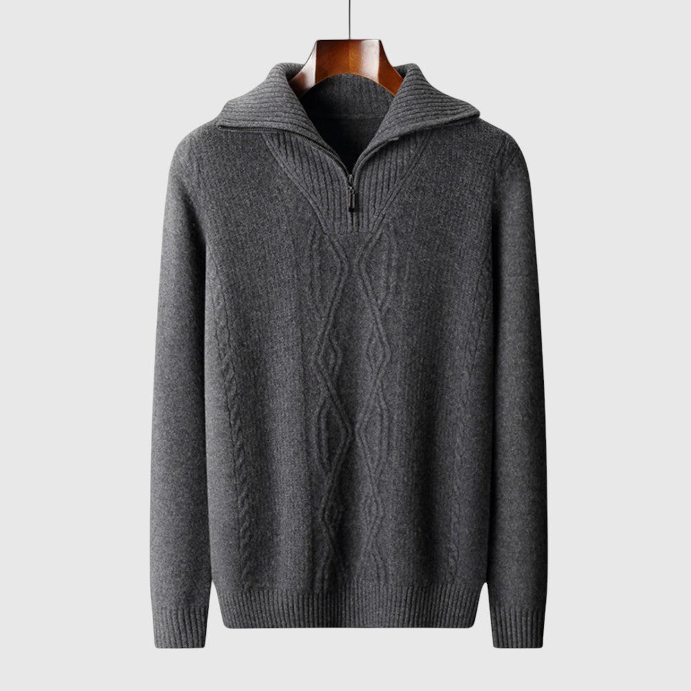 Perla - Pulover s patentnim zatvaračem Taranto Merino Vuna