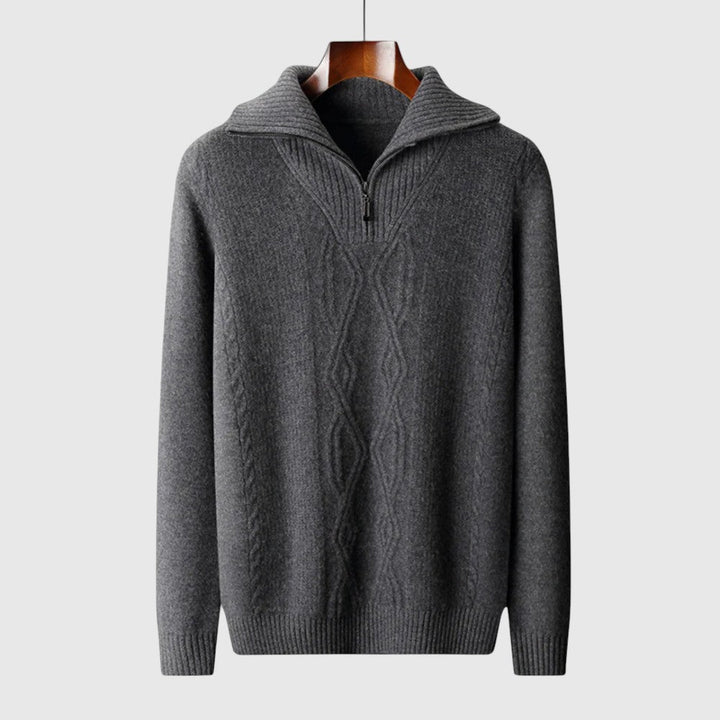Perla - Pulover s patentnim zatvaračem Taranto Merino Vuna