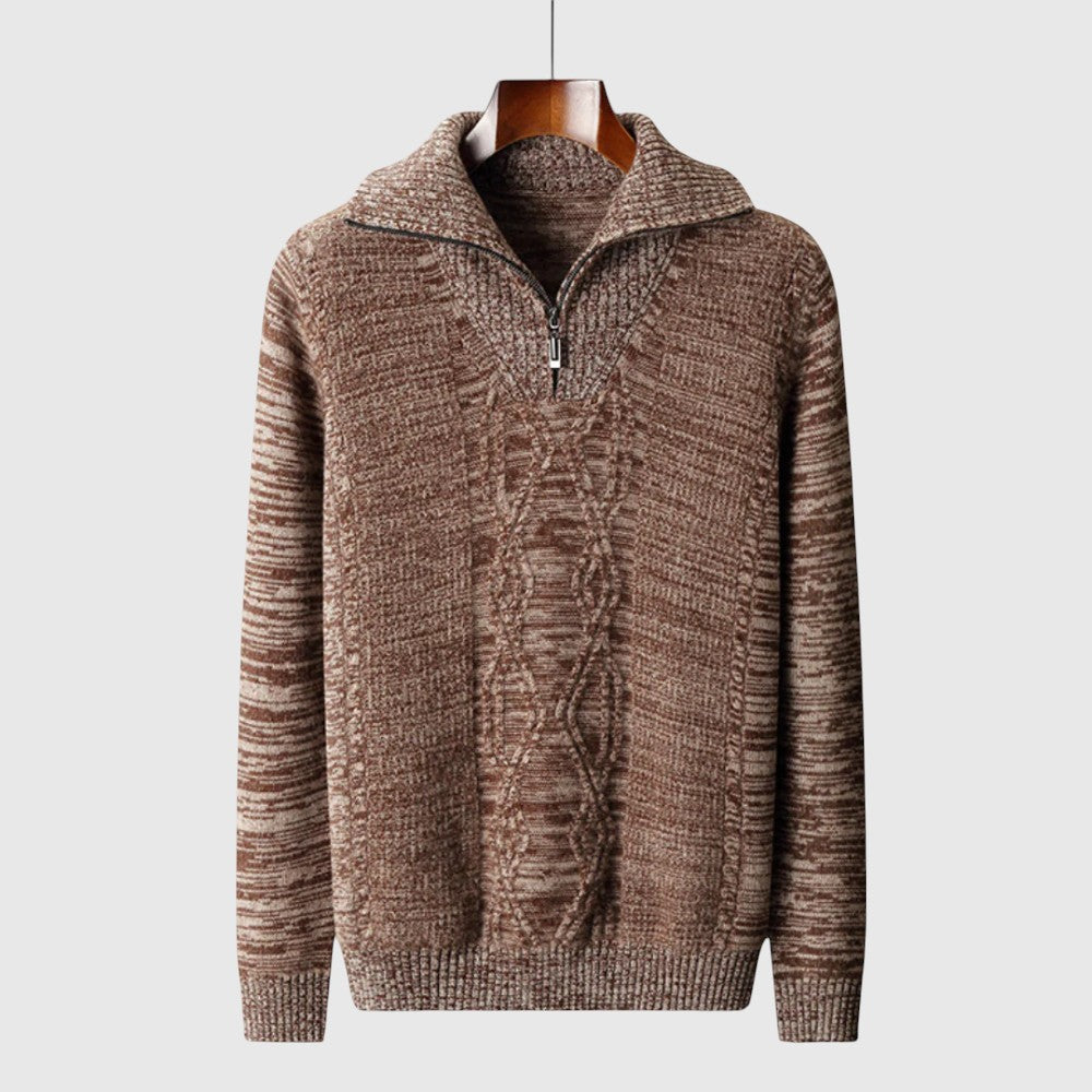 Perla - Pulover s patentnim zatvaračem Taranto Merino Vuna