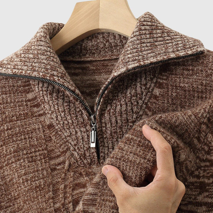 Perla - Pulover s patentnim zatvaračem Taranto Merino Vuna