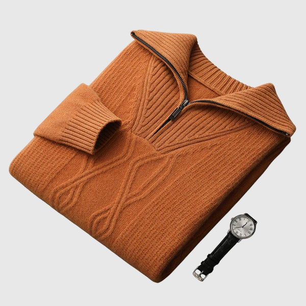 Perla - Pulover s patentnim zatvaračem Taranto Merino Vuna