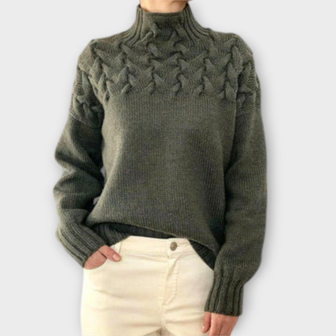 Eva – Ženski pulover s detaljnim pletenim uzorkom
