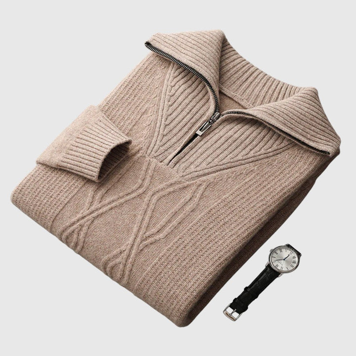 Perla - Pulover s patentnim zatvaračem Taranto Merino Vuna