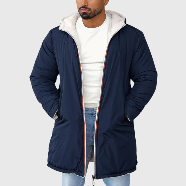 Leon – Muška fleece jakna na zip s kapuljačom