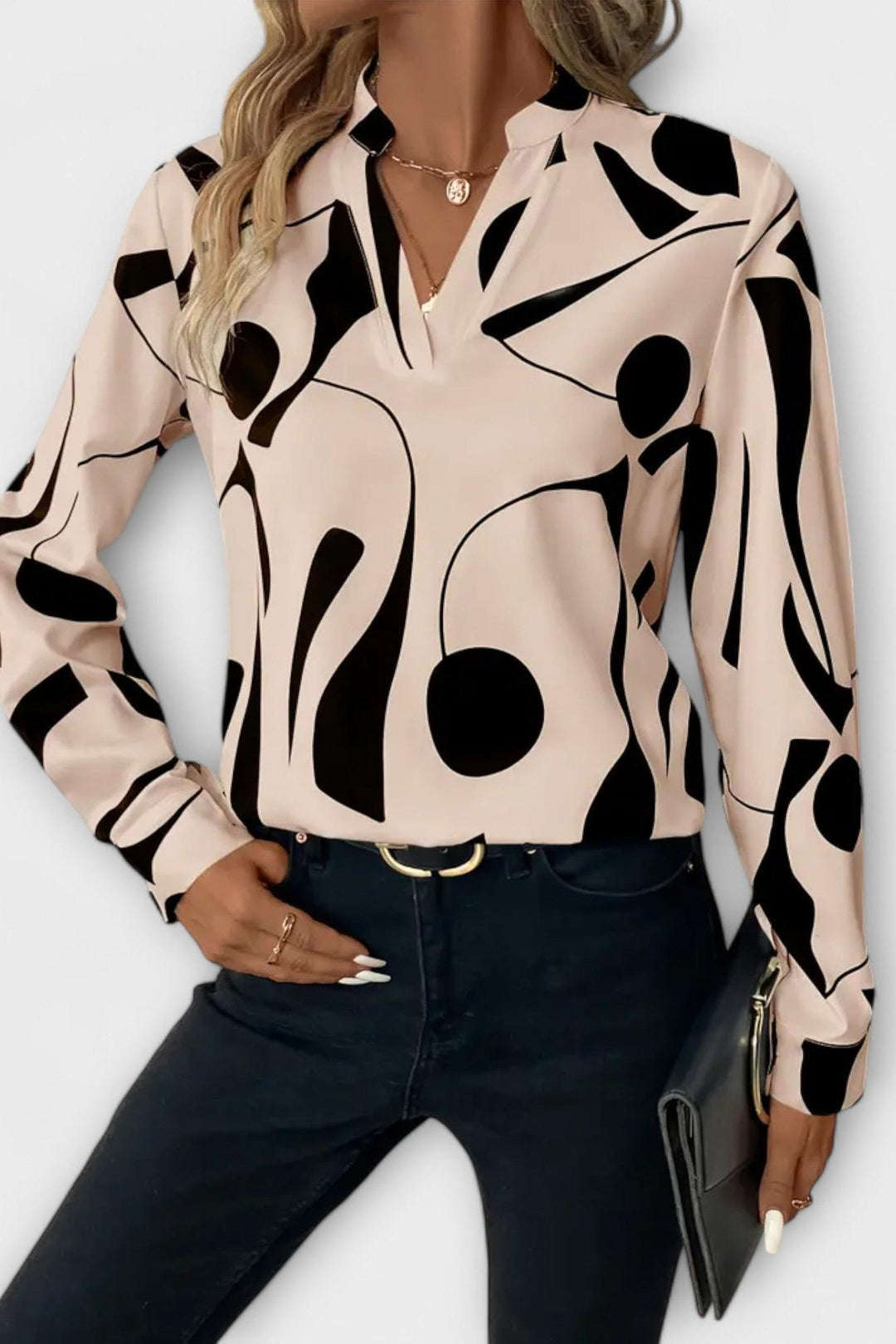 Joana – Bluza dugih rukava s oštrim izrezom
