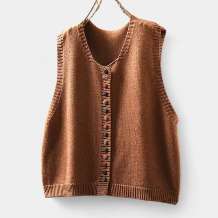 Karmen – Elegantni pleteni prsluk za svakodnevni stil
