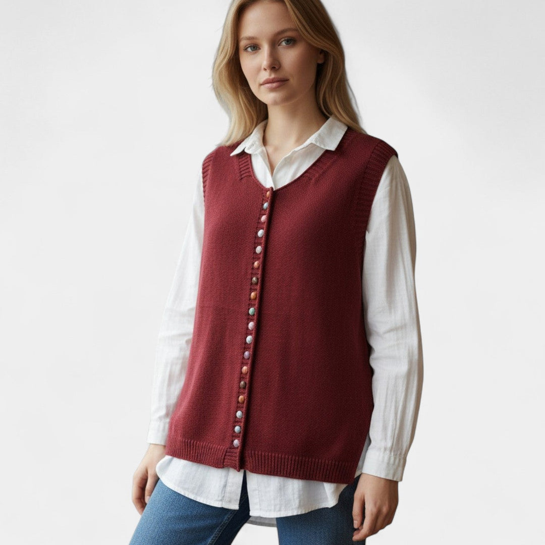 Karmen – Elegantni pleteni prsluk za svakodnevni stil
