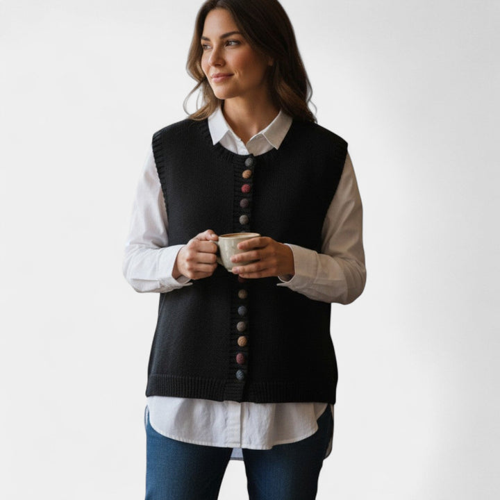 Karmen – Elegantni pleteni prsluk za svakodnevni stil