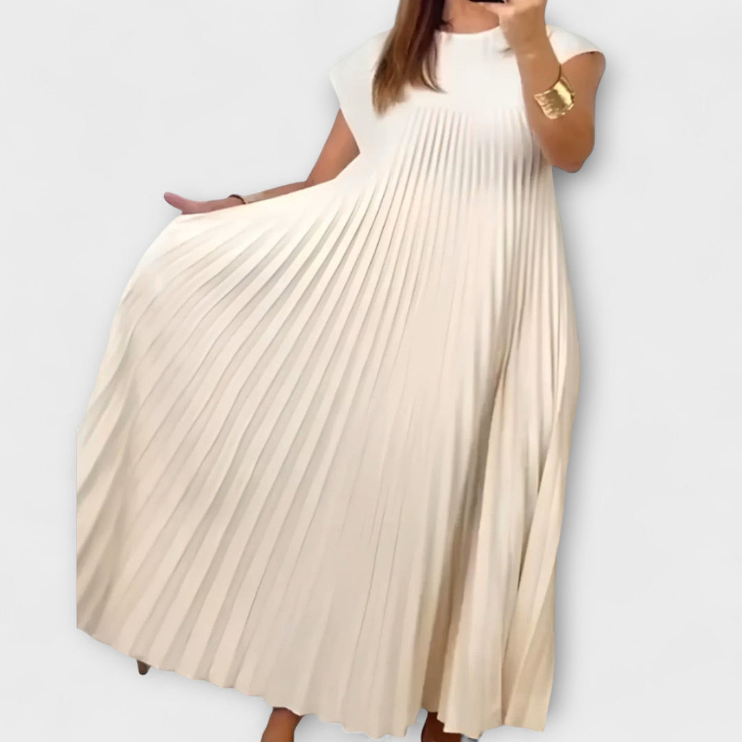 Adriana – Midi haljina s plisiranom suknjom