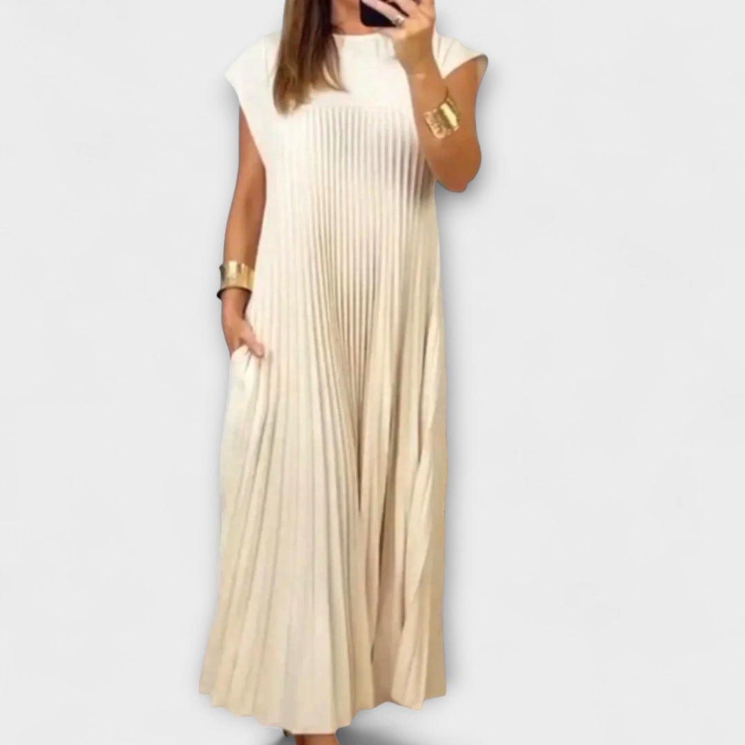 Adriana – Midi haljina s plisiranom suknjom
