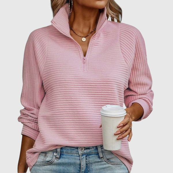 Lenka | Elegantni pulover s polu-zipom
