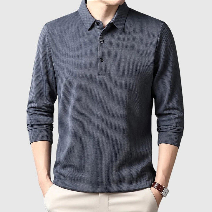 Libuše - Elegantna muška polo košulja s dugim rukavima