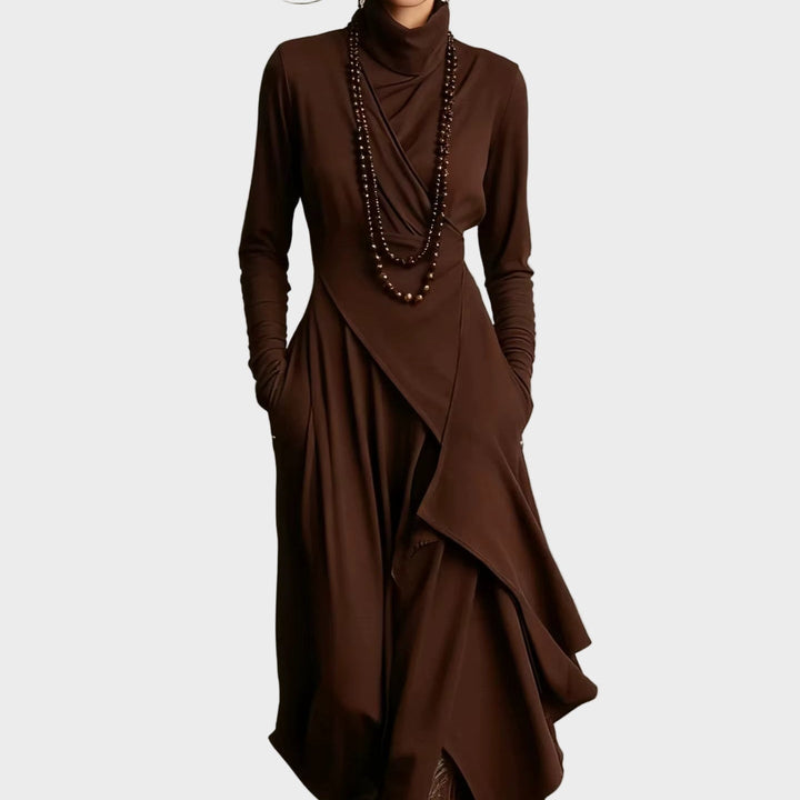 Veronika | Asimetrična Elegantna Haljina s Draperijom