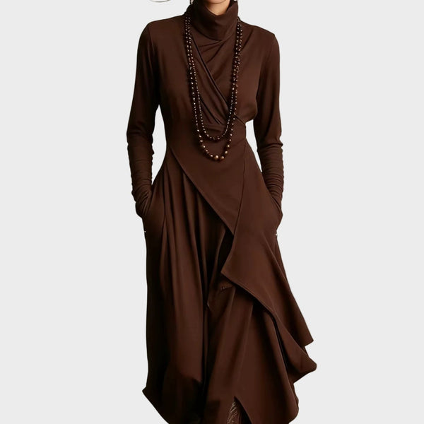 Veronika | Asimetrična Elegantna Haljina s Draperijom