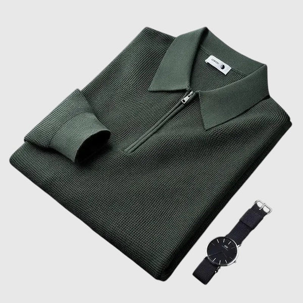 Libuše - Elegantna muška majica s patentnim zatvaračem