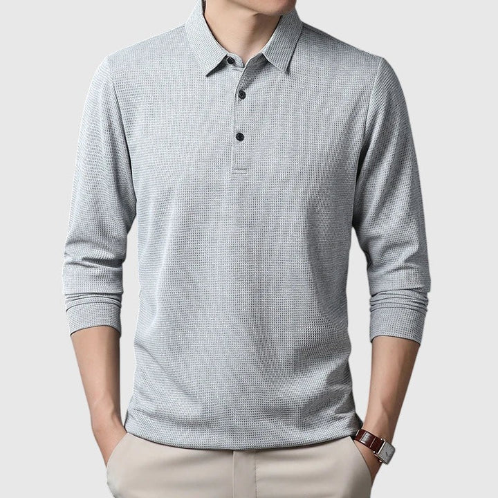 Libuše - Elegantna muška polo košulja s dugim rukavima