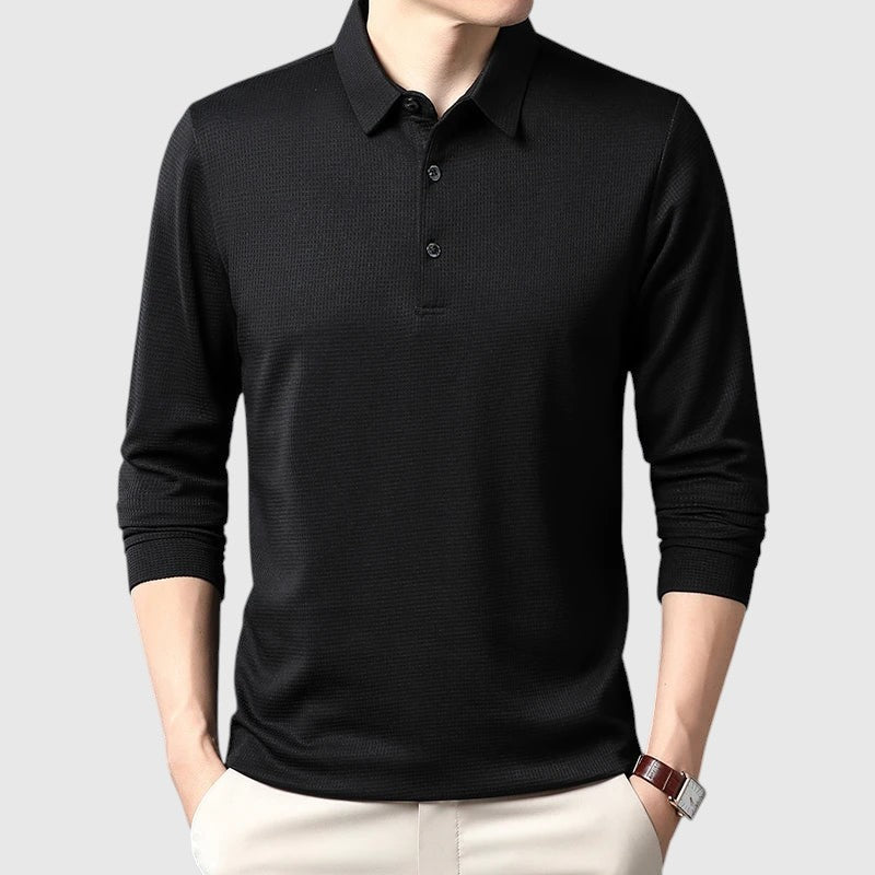 Libuše - Elegantna muška polo košulja s dugim rukavima
