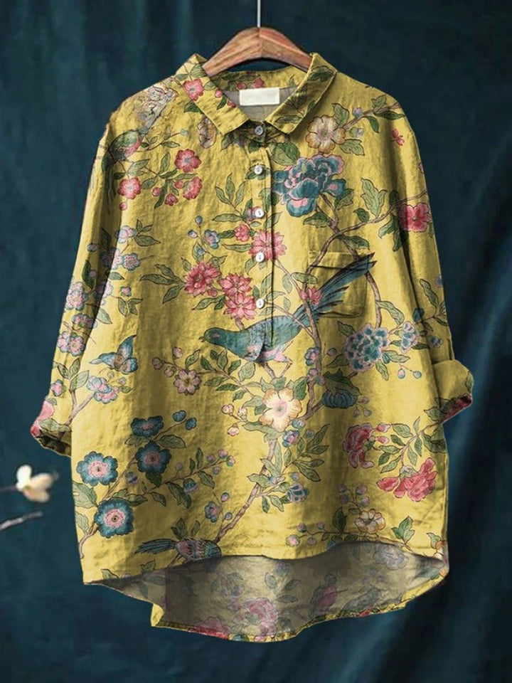 Tereza – lanena košulja s printom