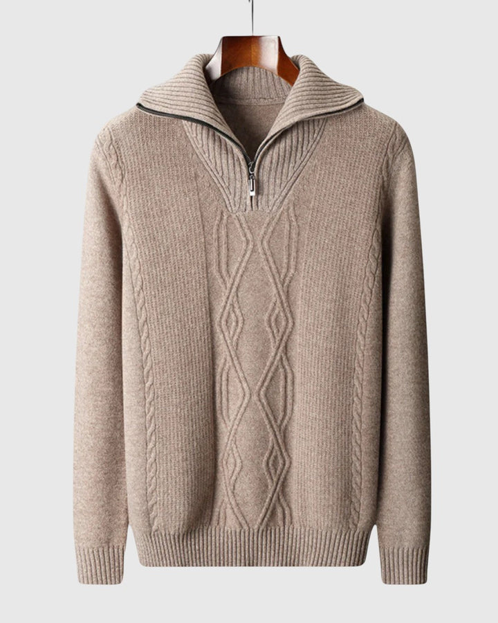 Perla - Pulover s patentnim zatvaračem Taranto Merino Vuna