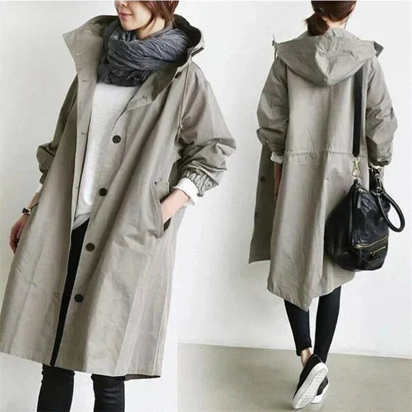 Alena – Oversized trenčkot s kapuljačom
