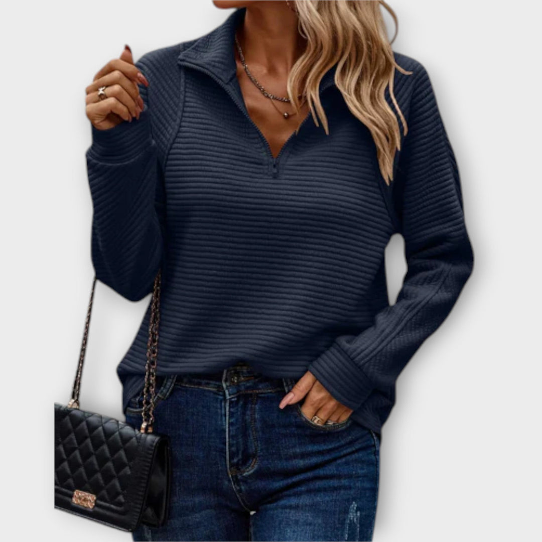 Vilja – Pulover s polo zipom