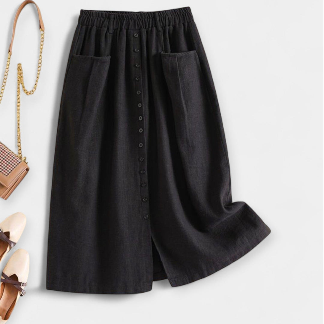 Midi suknja s vintage stilom