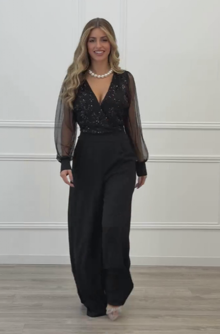 Tereza | Elegantni kombinezon s finim detaljima i lepršavim krojem