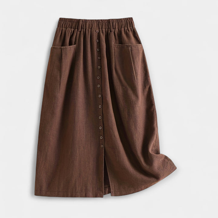 Midi suknja s vintage stilom
