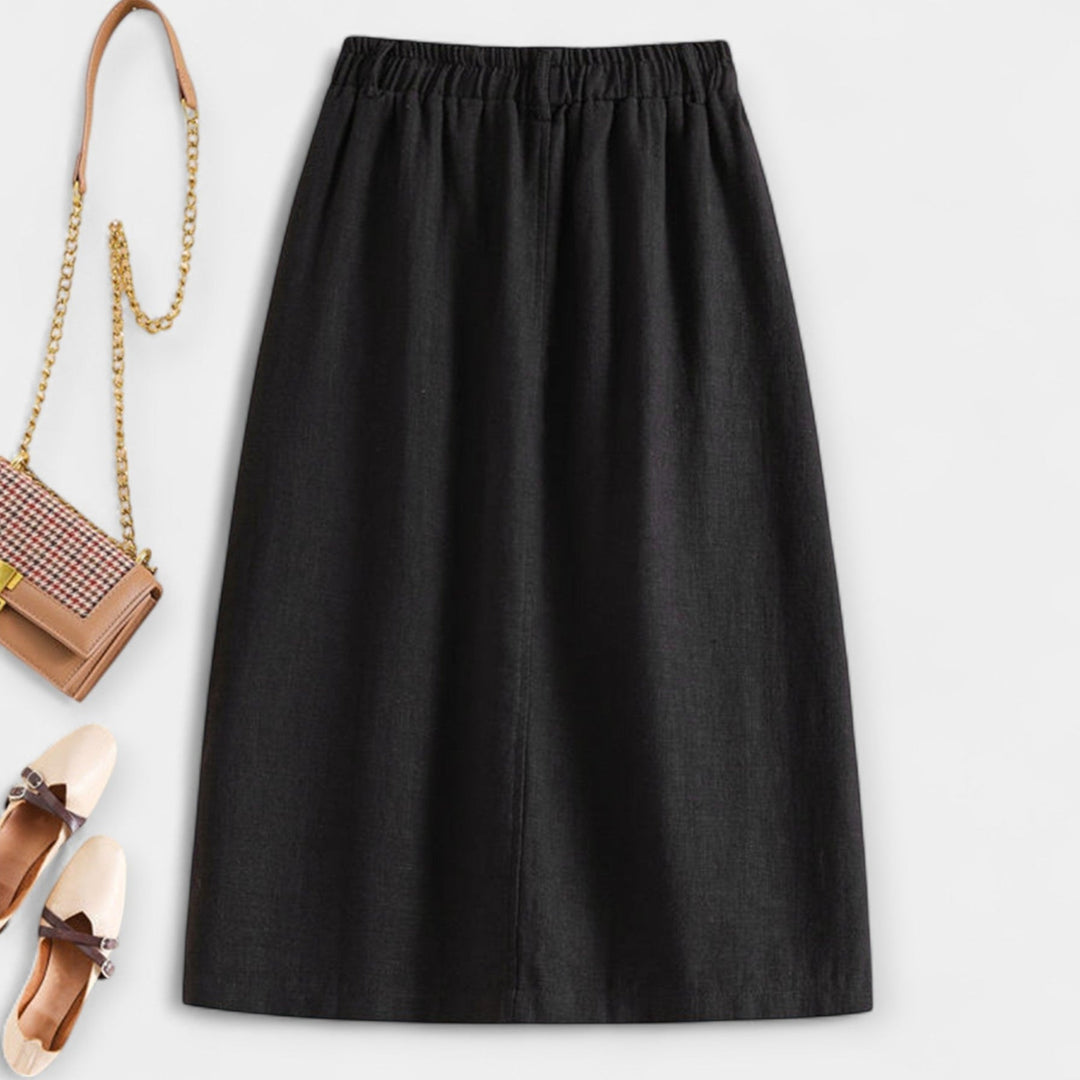 Midi suknja s vintage stilom
