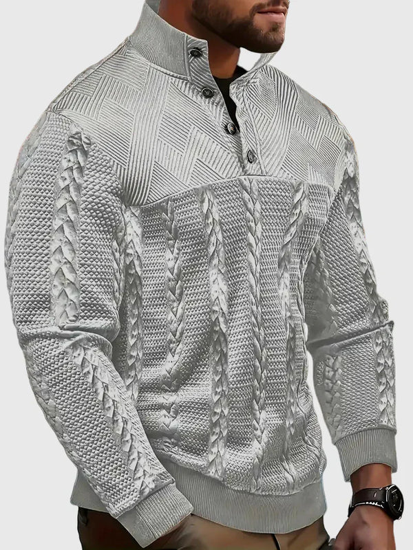 Dawson - Pulover s dugim rukavima Henley s prugama