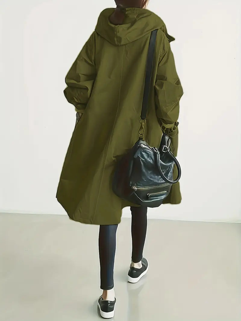 Alena – Oversized trenčkot s kapuljačom