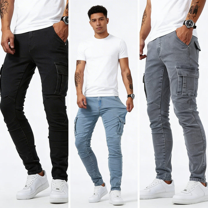 Lukáš – Moderni slim-fit cargo traperice za svakodnevni stil