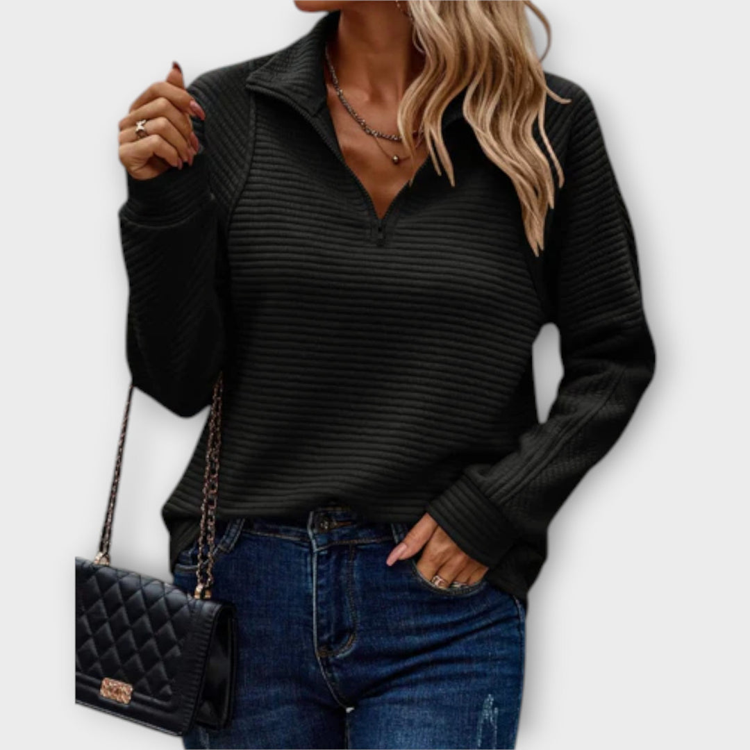 Vilja – Pulover s polo zipom