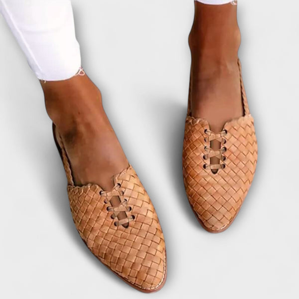 Zyra - Tkané elegantne udobne balerinke